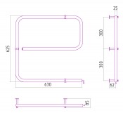 Стилье (Сунержа) Электрика G 00403-6060 | электрический полотенцесушитель 600х600