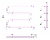 Стилье (Сунержа) Электрика M 00400-5060 | электрический полотенцесушитель 500х600