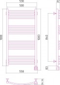 Сунержа Аркус 00-0533-1050 | электрический полотенцесушитель 1000x500 (правый)