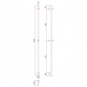 Сунержа Аскет 00-0850-1650 | электрический полотенцесушитель 1650x122,5