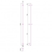 Сунержа Аскет 00-0850-1650 | электрический полотенцесушитель 1650x122,5