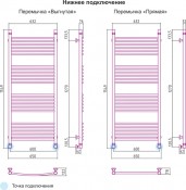 Сунержа Богема 00-0102-1560 | водяной полотенцесушитель 1500x600 (перемычка прямая)