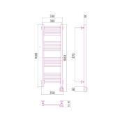 Сунержа Модус 00-0527-1030 | электрический полотенцесушитель 1000x300 скрытое подключение