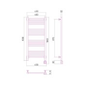 Сунержа Модус 00-0527-1040 | электрический полотенцесушитель 1000x400 скрытое подключение