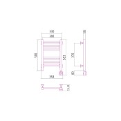 Сунержа Модус 00-0527-5030 | электрический полотенцесушитель 500x300 скрытое подключение