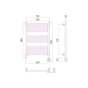 Сунержа Модус 00-0527-8050 | электрический полотенцесушитель 800x500 скрытое подключение